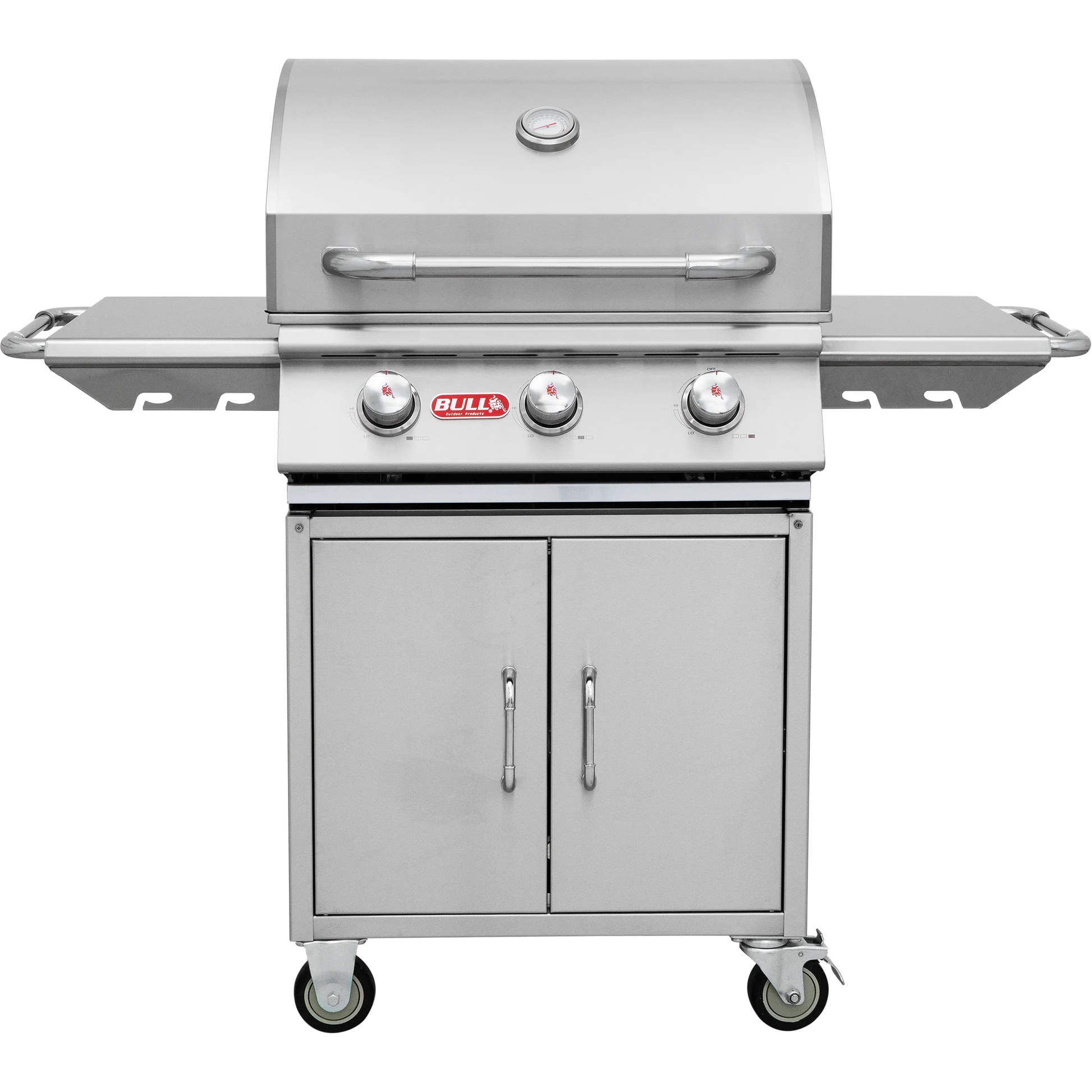 BULL STEER 3 Burner Natural Gas Stainless Steel BBQ with Cart