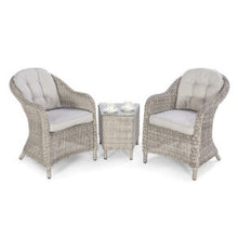 Load image into Gallery viewer, Oxford Grey Rattan Heritage Two seat Bistro Garden Lounging Set
