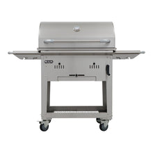 Load image into Gallery viewer, BULL Bison Stainless Steel Charcoal BBQ with Adjustable Charcoal baskets on Cart Free Cover
