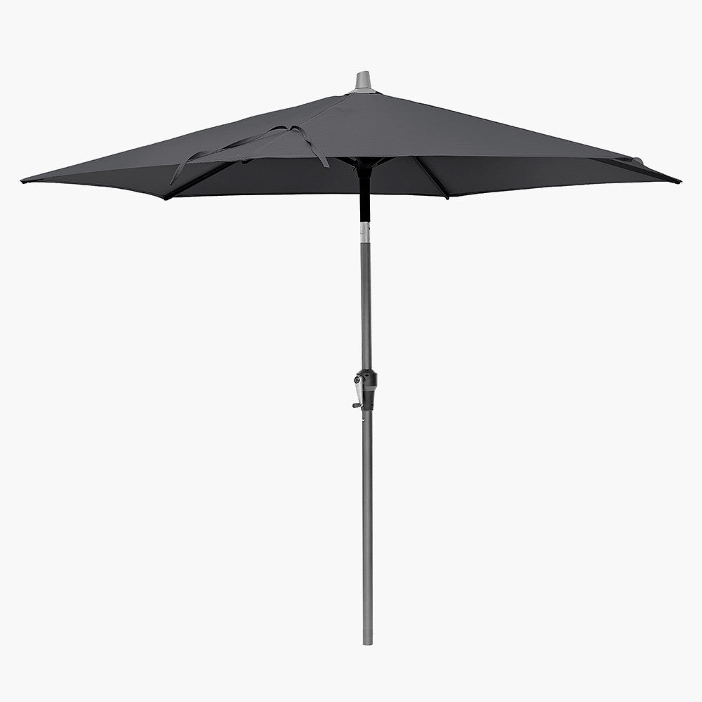 Luna 2.5m grey Round Centre Pole Garden Parasol