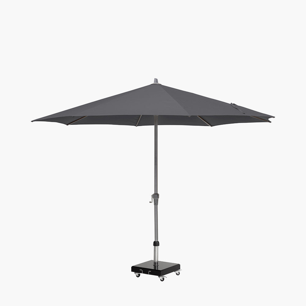 RIVA Grey Luna 3.5m Round Centre Pole Parasol