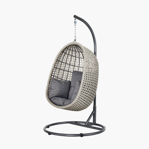 Luxury Hanging Rattan Egg Chair with Frame