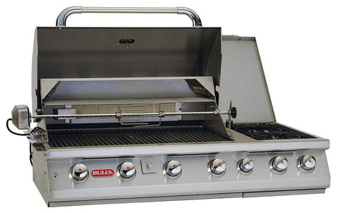 BULL 7 Burner Built in Propane BBQ Grill Head with Double Side Burner WIth Free cover