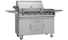 Load image into Gallery viewer, BULL 7 Burner natural Gas BBQ With Double Side Burner Cart and Rotisserie with FREE Cover 
