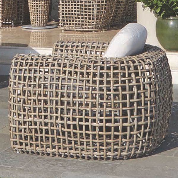 Skyline Design Dynasty Rattan Two Seat Garden Sofa Kubu Mushroom Weave