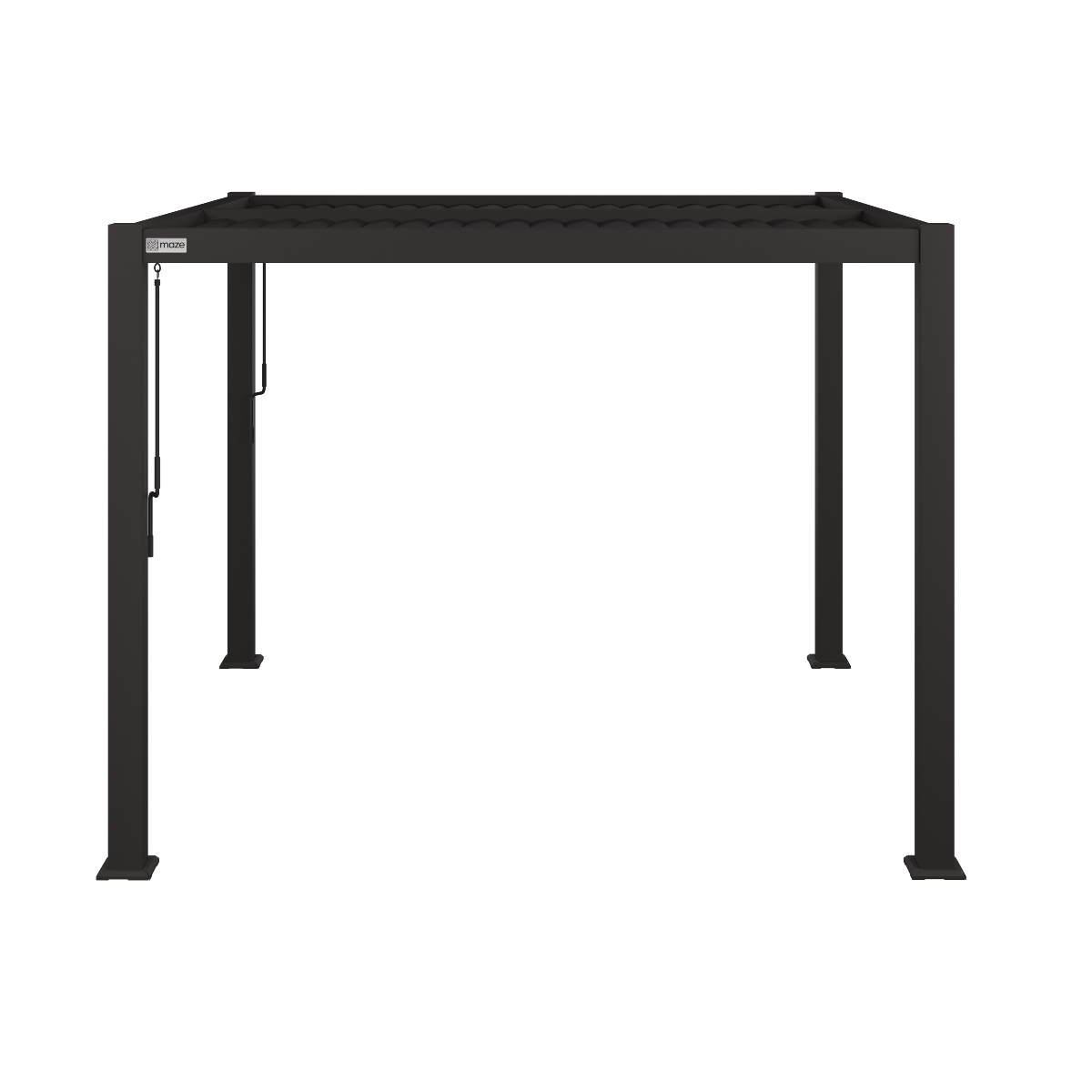  ALU-GB-303012Aluminum Louvered roof Gazebo Pergola Grey Frame 3m x 3m