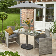 Load image into Gallery viewer, Wensum Grey Rattan Compact Balcony Two Seat Garden Bistro Set
