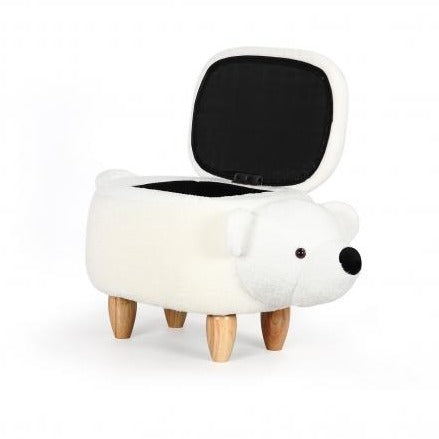 Novelty Polar Bear Animal Ottoman Footstool with Storage