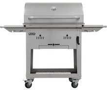 Load image into Gallery viewer, BULL Bison Stainless Steel Charcoal BBQ with Adjustable Charcoal baskets on Cart Free Cover
