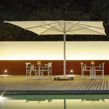 Load image into Gallery viewer, Carectere JCP-201 4m x 4m Square Large Centre Pole Parasol with Wheeled 158kg Parasol Base
