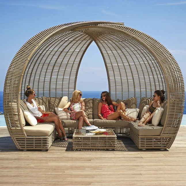 Sparta Large Rattan Pavilion Outdoor U Sofa Skyline Design -  SPECIAL ORDER ITEM