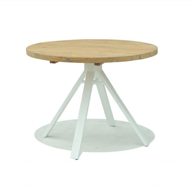 Skyline Design Teak Alaska Round 100cm With Powder coated Metal Base