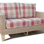 BISQUE CONSERVATORY INDOOR RATTAN TWO SEAT SOFA