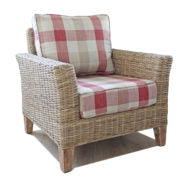 BISQUE CONSERVATORY INDOOR RATTAN ARMCHAIR - Kubu Grey