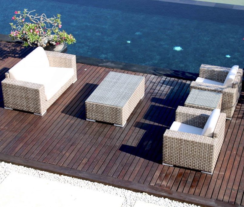 Skyline Design Brando Four Seat Rattan Garden Sofa Set with Rattan finish options