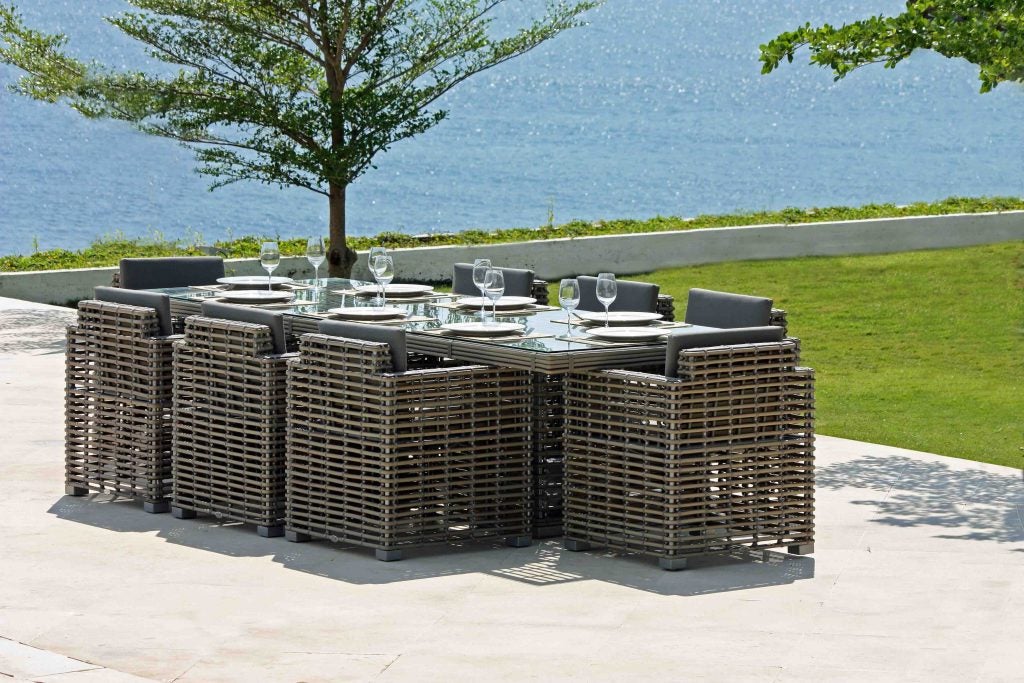 Castries Rattan Rectangular 280cm x 100cm Garden Dining Table