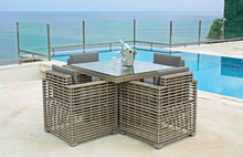 Load image into Gallery viewer, Castries Rattan Four Seat Square Garden Dining Set
