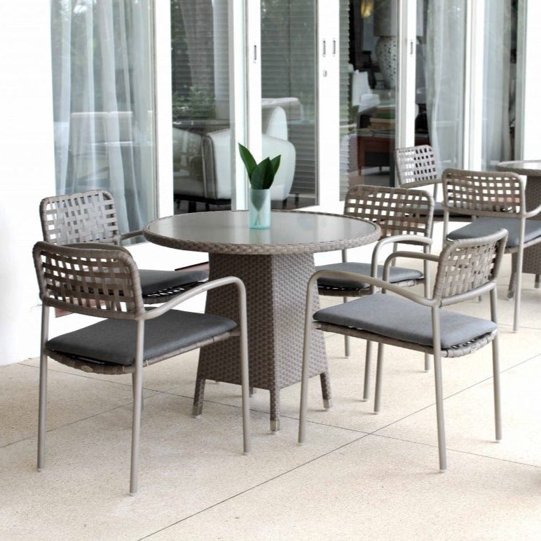 Skyline Design Catana Rattan Round Four Seat Garden Dining Set Media 1 of 18