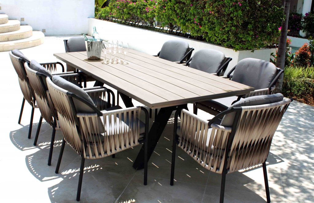 Skyline Design Chatham Rattan Eight Seat Rectangular Garden Dining Set