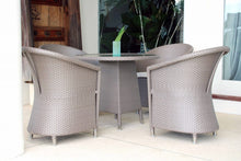 Load image into Gallery viewer, Skyline Design Chester Rattan Four Seat Round Garden Dining Set
