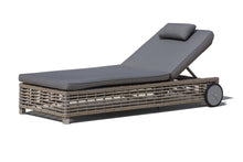 Load image into Gallery viewer, Skyline Design Castries Rattan Sunlounger with Wheels and Adjustable back
