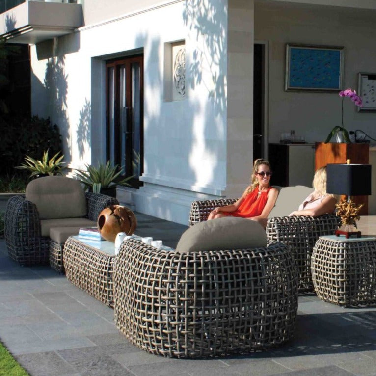 Skyline Design Dynasty Four Seat Kubu Mushroom Rattan Garden Sofa Set