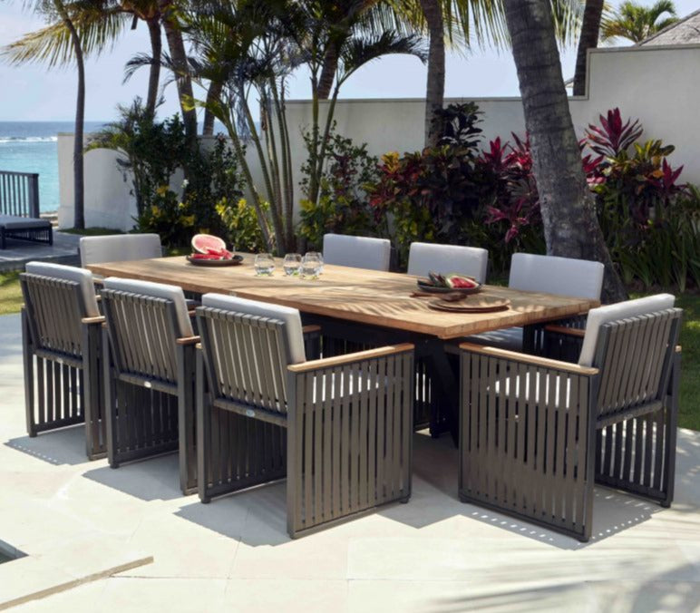 Skyline Design Outdoor Alaska Rectangular 200 x 100 With Teak Table Top