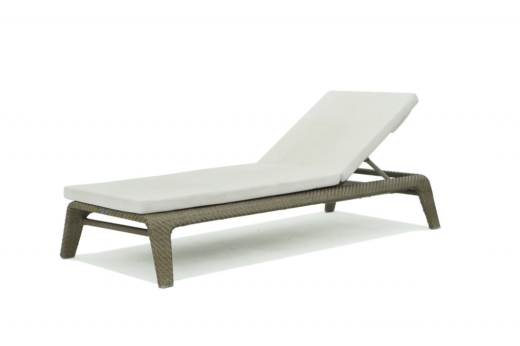 Skyline Design Journey Silver Walnut Rattan Sunlounger