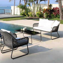 Load image into Gallery viewer, Skyline Design Kona Metal Two Seat Outdoor Sofa with Marine Grade Rope Weave Detailing

