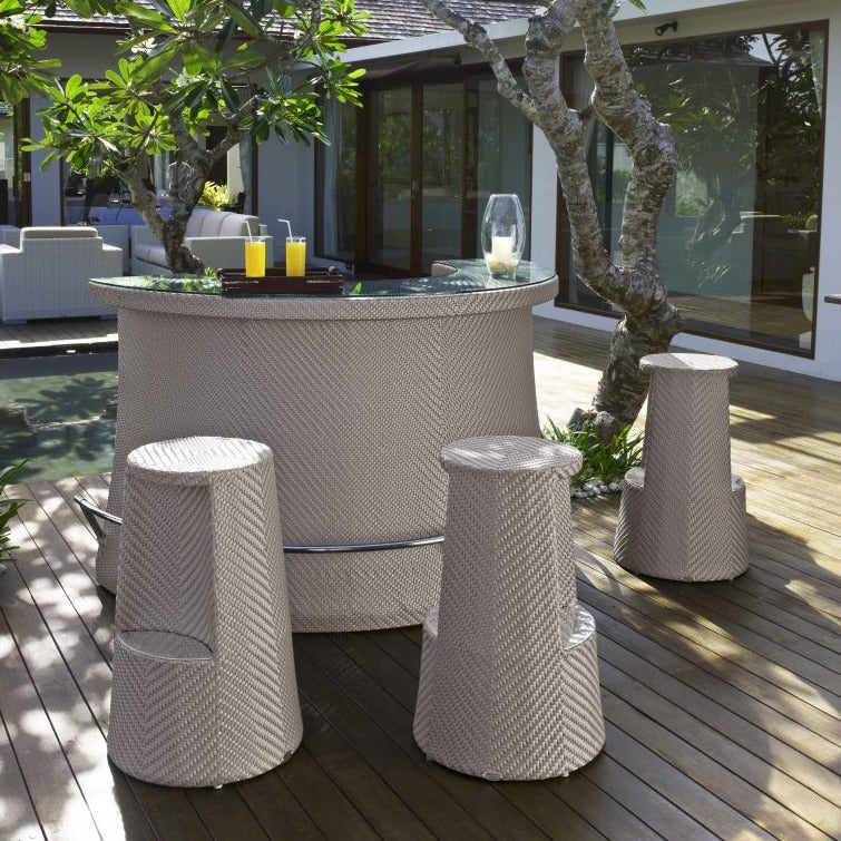 Skyline Design Rattan Laurel Garden bar stool