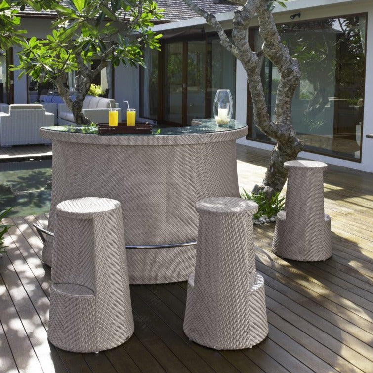 Skyline Design Rattan Laurel Free standing Garden bar and stool Set