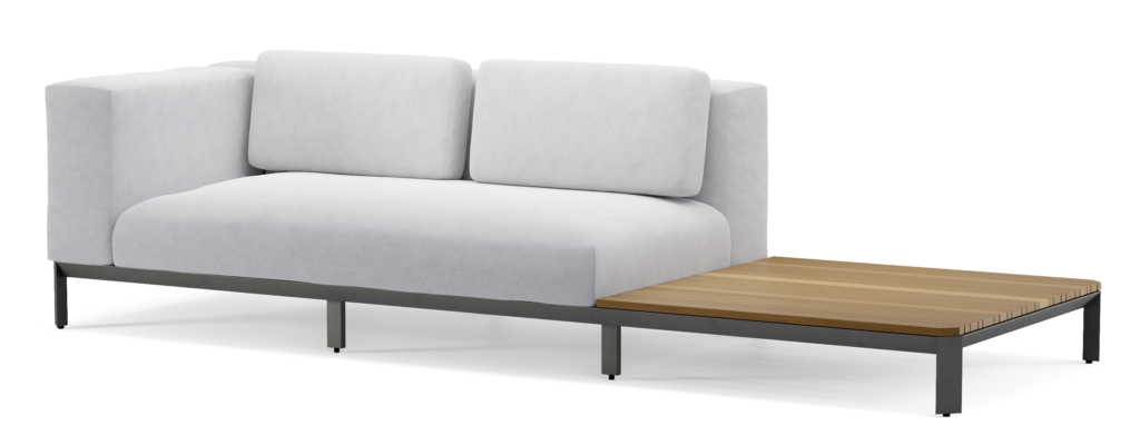 Skyline Design Mauroo Modular Left Chaise Lounge with Table- Colour Options