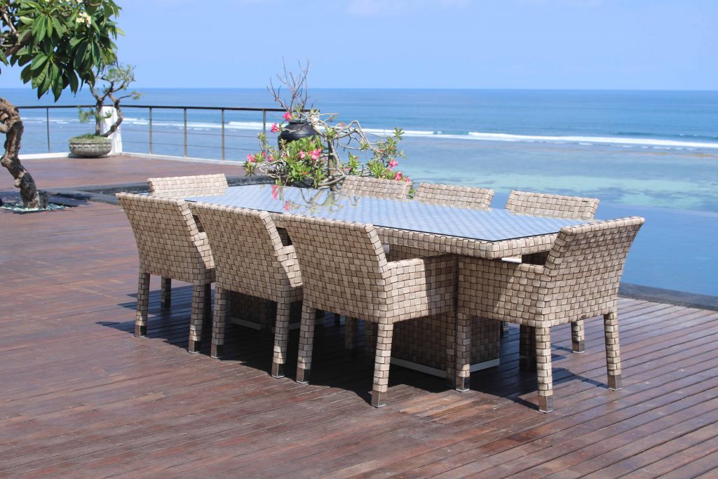 Skyline Design Brando Eight Seat Rectangular Rattan Garden Dining Set