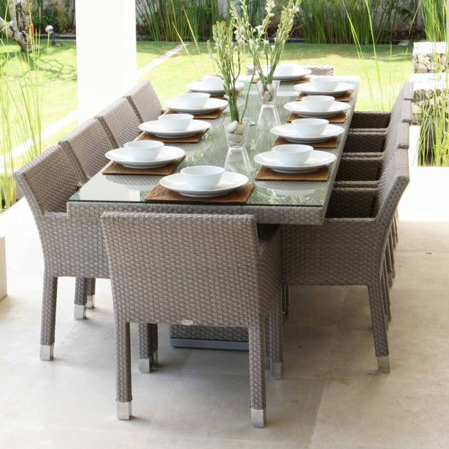 Skyline Design Metz Eight Seat Rectangular Rattan Garden Dining Set