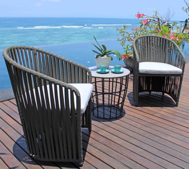 Skyline Design Milano Four Seat Aluminium Square Garden Dining Set