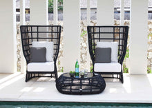Load image into Gallery viewer, Skyline Design Black Rattan Spa Coffee Table
