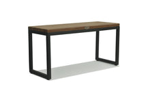 Load image into Gallery viewer, Skyline Design Nautic 80 x 30cm Long Metal Outdoor Side Table with Teak Top
