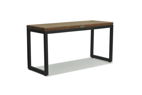 Skyline Design Nautic 80 x 30cm Long Metal Outdoor Side Table with Teak Top