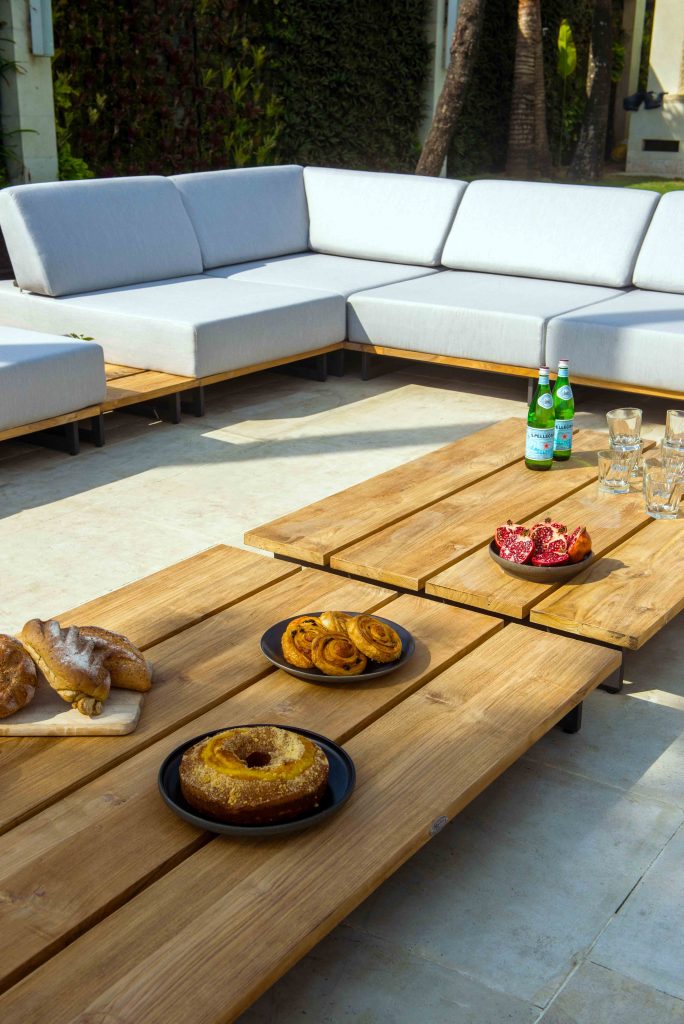 Skyline Design Ona Low Rectangular Outdoor Teak Coffee Table