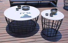Load image into Gallery viewer, Skyline Design Optik Round Coffee Table Ceramic Monochrome top

