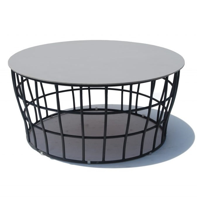 Skyline Design Optik Round Coffee Table Ceramic Monochrome top