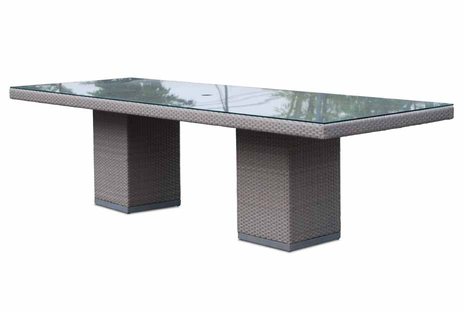 Skyline Design Pacific Rattan Rectangular 280 x 100cm Rattan Garden Dining Table