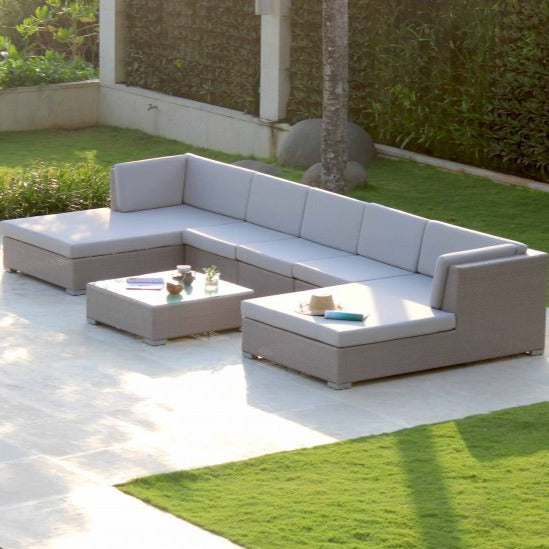 Skyline Design Pacific Rattan Modular Garden Sofa with Chaise