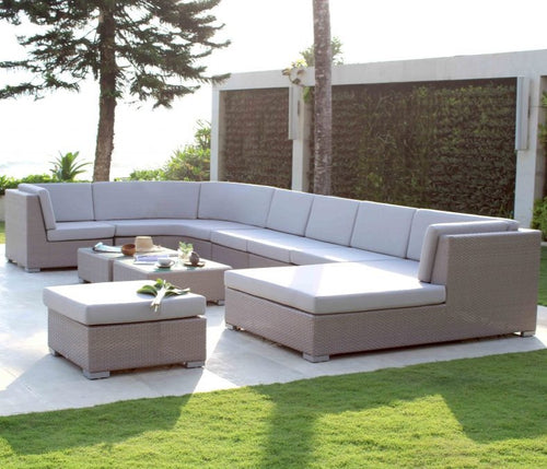 Skyline Design Pacific Rattan Curved Modular Garden Corner Sofa