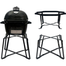 Load image into Gallery viewer, Primo Jr200 Portable Ceramic Black Oval BBQ Grill with cradle and Free standing cart 
