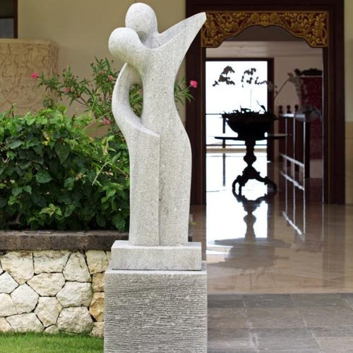 New modern Romantic Stone Sculpture with Plinth New Romantic Stone Sculpture With Plinth