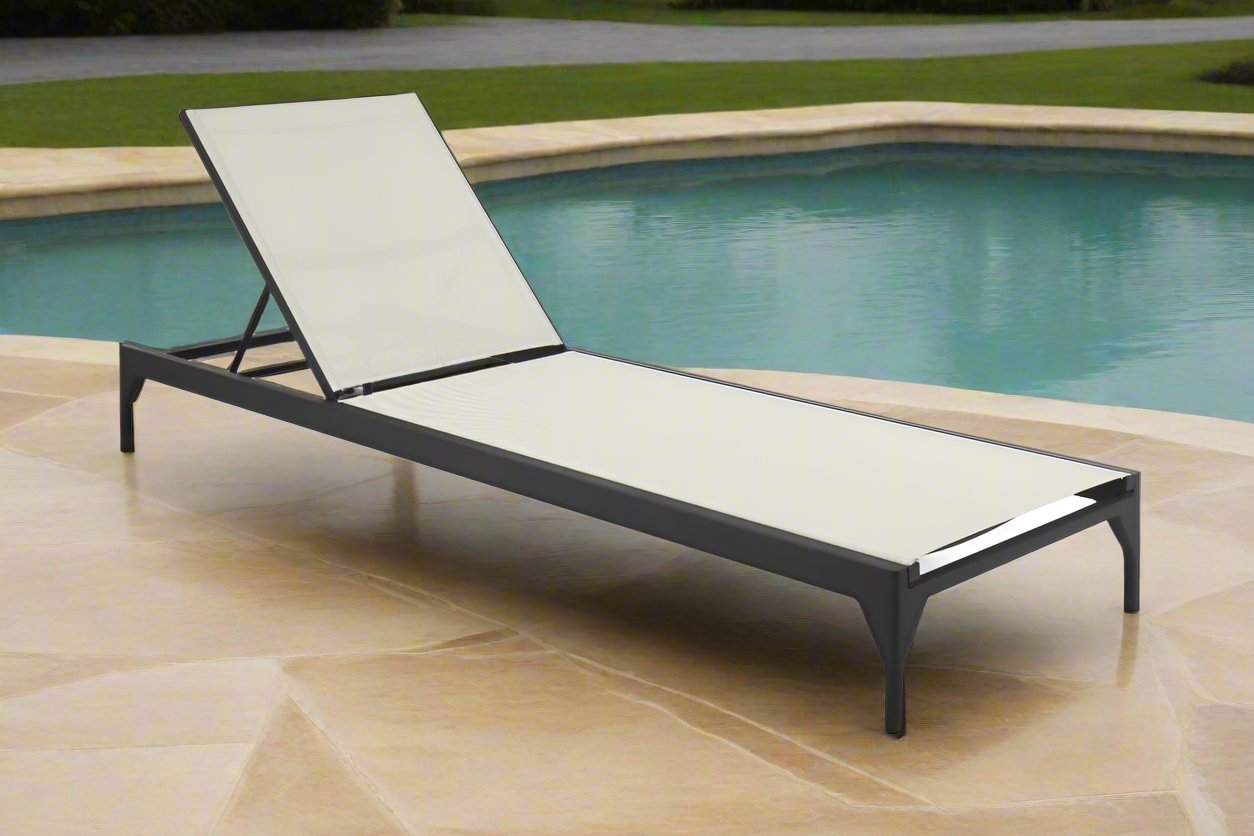 Skyline Design Western Contemporary Outdoor Sun Lounger with Adjustable Back