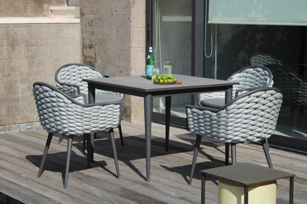 Skyline Design Serpent Square Garden Dining Table