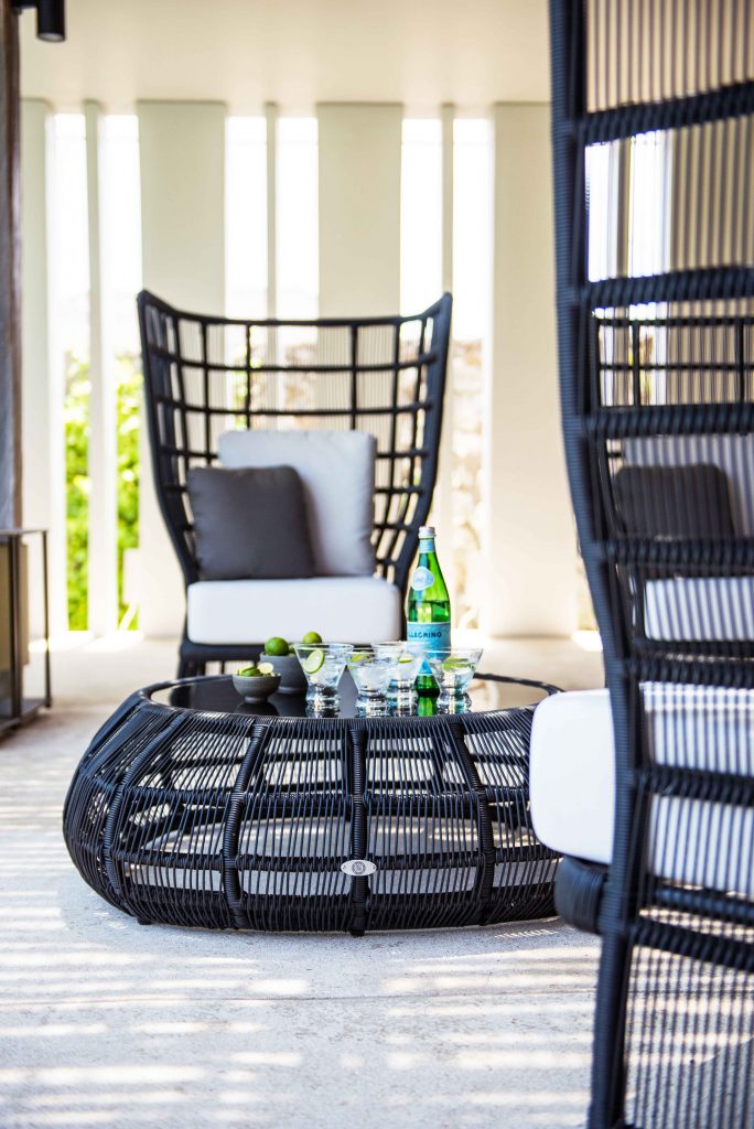 Skyline Design Black Rattan High Spa Lounging Chair