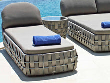 Load image into Gallery viewer, Skyline Design Strips Rattan Double Sun lounger Bed
